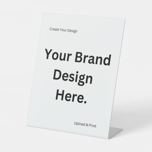 独自のデザインとプリントペデスタルのサインを作成 台座サイン (正面)