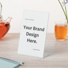 独自のデザインとプリントペデスタルのサインを作成 台座サイン