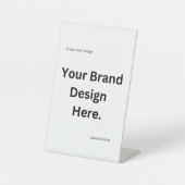 独自のデザインとプリントペデスタルのサインを作成 台座サイン (正面)