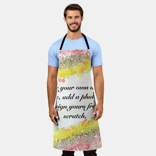 独自のデザインと写真のギフトを作成ユニークする エプロン (着用した状態)
