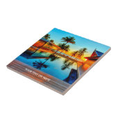 独自のデザインと写真を使った文字デザイン タイル (側面)