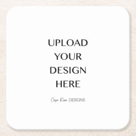 独自のデザインのアップロード スクエアペーパーコースター