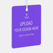 独自のデザインのパーソナライズまたはアップロード メタルオーナメント (正面右)