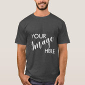 独自のデザインまたはロゴを作成する白黒 Tシャツ (正面)