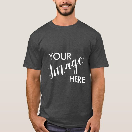 独自のデザインまたはロゴを作成する白黒 Tシャツ (正面)