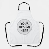 独自のデザインを作成するカスタマイズ可能なオールオーバープリント エプロン (正面)