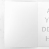 独自のデザインを作成5"x7"三折ホリデーカード 三つ折りクリスマスカード (内部最初)