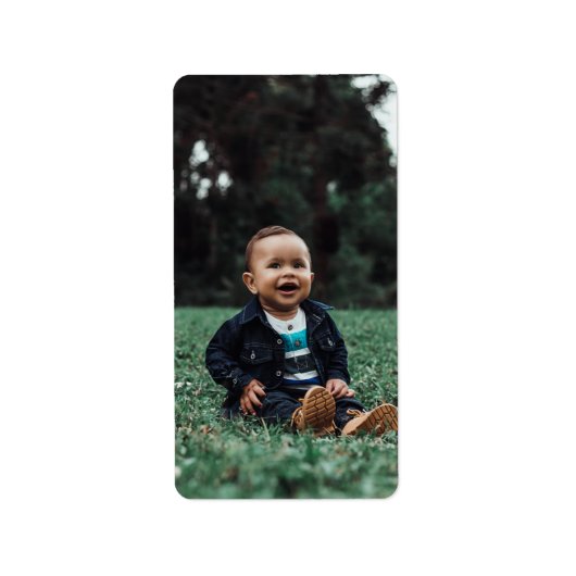 独自のデザインカスタム写真の作成 ラベル (正面)