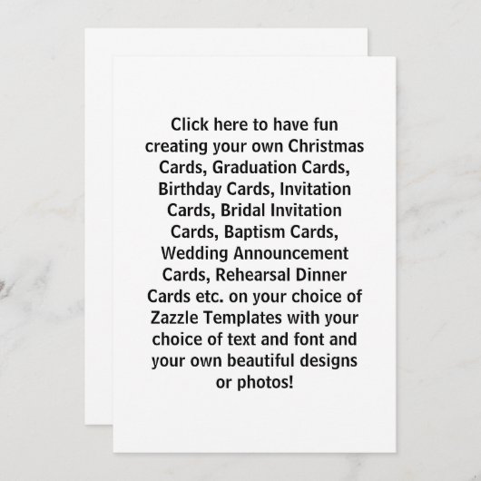 独自のデザインカードと招待状の作成 招待状 (正面/裏面)