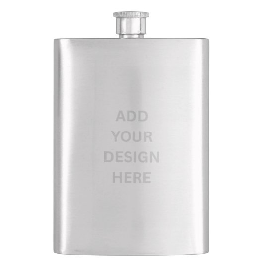 独自のデザインクラシック8ozステンレス鋼を作成 フラスク (正面)