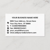 独自のデザインパーソナライズされた名刺 名刺 (裏面)