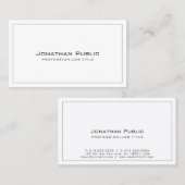 独自のデザインプレーンのモダンエレガント作成 名刺 (正面/裏面)