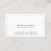 独自のデザインプレーンのモダンエレガント作成 名刺 (裏面)