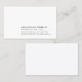 独自のデザインプレーンエレガントを作成モダンする 名刺 (正面/裏面)