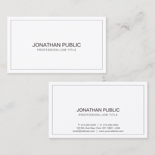 独自のデザインプロフェッショナルをクリーンな場所に作成 名刺 (正面/裏面)