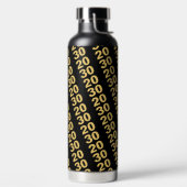 独自のデザインモダン新年パーティーの作成 ウォーターボトル (左面)