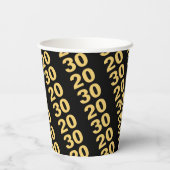 独自のデザインモダン新年パーティーの作成 紙コップ (裏面)