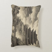 独自のデザインヴィンテージカスタム写真 アクセントクッション (裏面(縦))