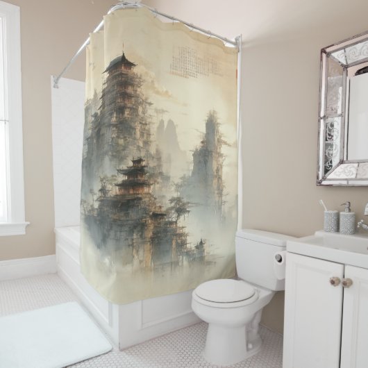 独自のデザインヴィンテージカスタム写真 シャワーカーテン (インサイチュ)