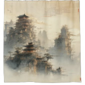 独自のデザインヴィンテージカスタム写真 シャワーカーテン (正面)