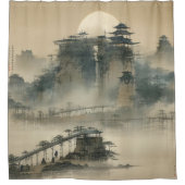 独自のデザインヴィンテージカスタム写真 シャワーカーテン (正面)