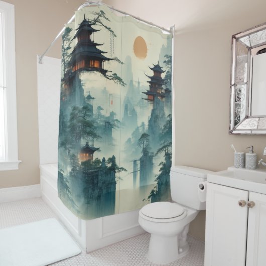 独自のデザインヴィンテージカスタム写真 シャワーカーテン (インサイチュ)