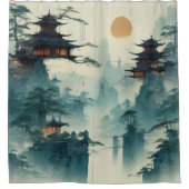 独自のデザインヴィンテージカスタム写真 シャワーカーテン (正面)