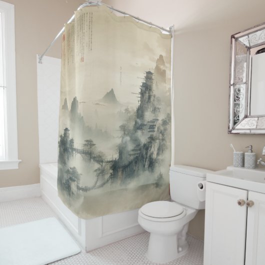 独自のデザインヴィンテージカスタム写真 シャワーカーテン (インサイチュ)