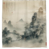 独自のデザインヴィンテージカスタム写真 シャワーカーテン (正面)