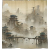 独自のデザインヴィンテージカスタム写真 シャワーカーテン (正面)