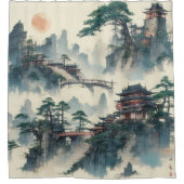 独自のデザインヴィンテージカスタム写真 シャワーカーテン (正面)