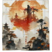 独自のデザインヴィンテージカスタム写真 シャワーカーテン (正面)