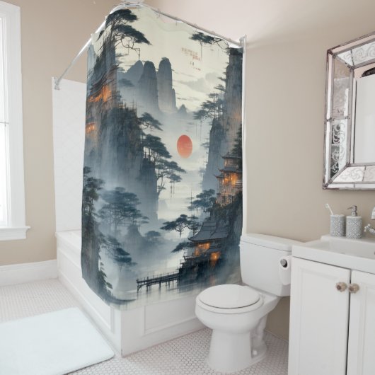 独自のデザインヴィンテージカスタム写真 シャワーカーテン (インサイチュ)