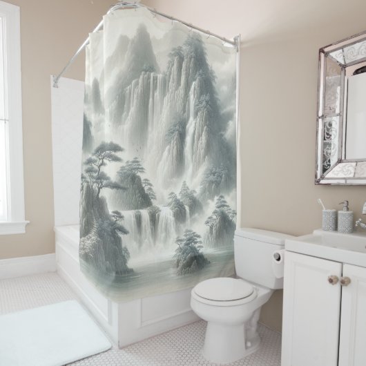 独自のデザインヴィンテージカスタム写真 シャワーカーテン (インサイチュ)