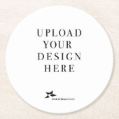 独自のデザイン ラウンドペーパーコースター (正面)