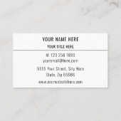 独自のデザインQRコード名刺の例 名刺 (裏面)