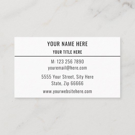 独自のデザインQRコード名刺の例 名刺 (裏面)