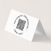 独自のデザインQRコード名刺カラーの選択 名刺 (裏面)