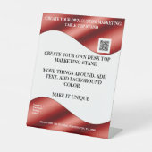 独自のデスクトップマーケティングスタンド8x10のpedesを作成 台座サイン (正面)