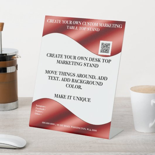 独自のデスクトップマーケティングスタンド8x10のpedesを作成 台座サイン (インサイチュ)
