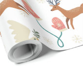 独自のトナカイ絵を描アとミッテンスを作成 ラッピングペーパー (ロールコーナー)