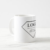 独自のトレンディーフォトモダンコラージュの作成 コーヒーマグカップ (正面左)