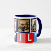 独自のトレンディーモダン家族の写真のコラージュを作成 マグカップ (正面右)