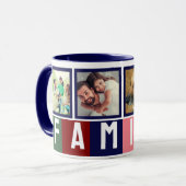 独自のトレンディーモダン家族の写真のコラージュを作成 マグカップ (正面左)