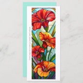 独自のトロピカルハイビスカスブックマークカードを作成 (正面/裏面)