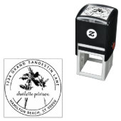 独自のトロピカルパームズ差出人住所の作成 セルフインキングスタンプ (インサイチュ)