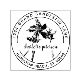 独自のトロピカルパームズ差出人住所の作成 セルフインキングスタンプ