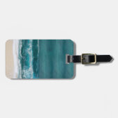 独自のトロピカルビーチ名の作モダン成 ラゲッジタグ (正面横)