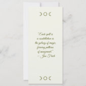 独自のトロピカルフランギパニブックマークカードを作成 (裏面)