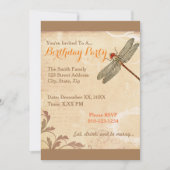 独自のトンボの作成誕生日招待状 招待状 (正面)